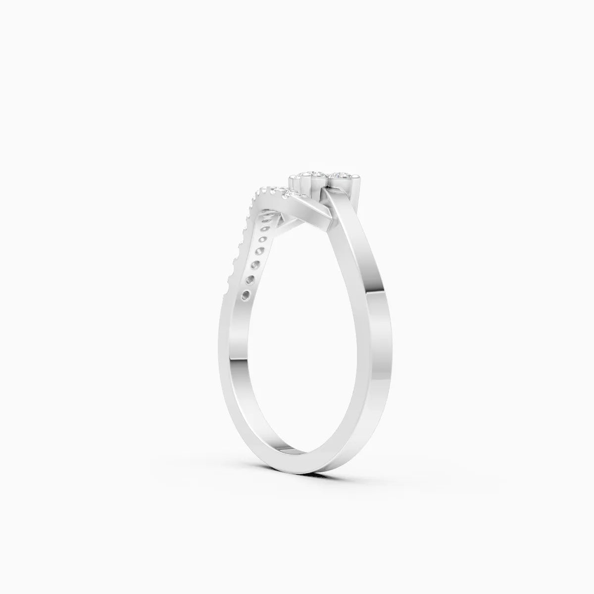 Elegant Modern Spark Lab Diamond Ring