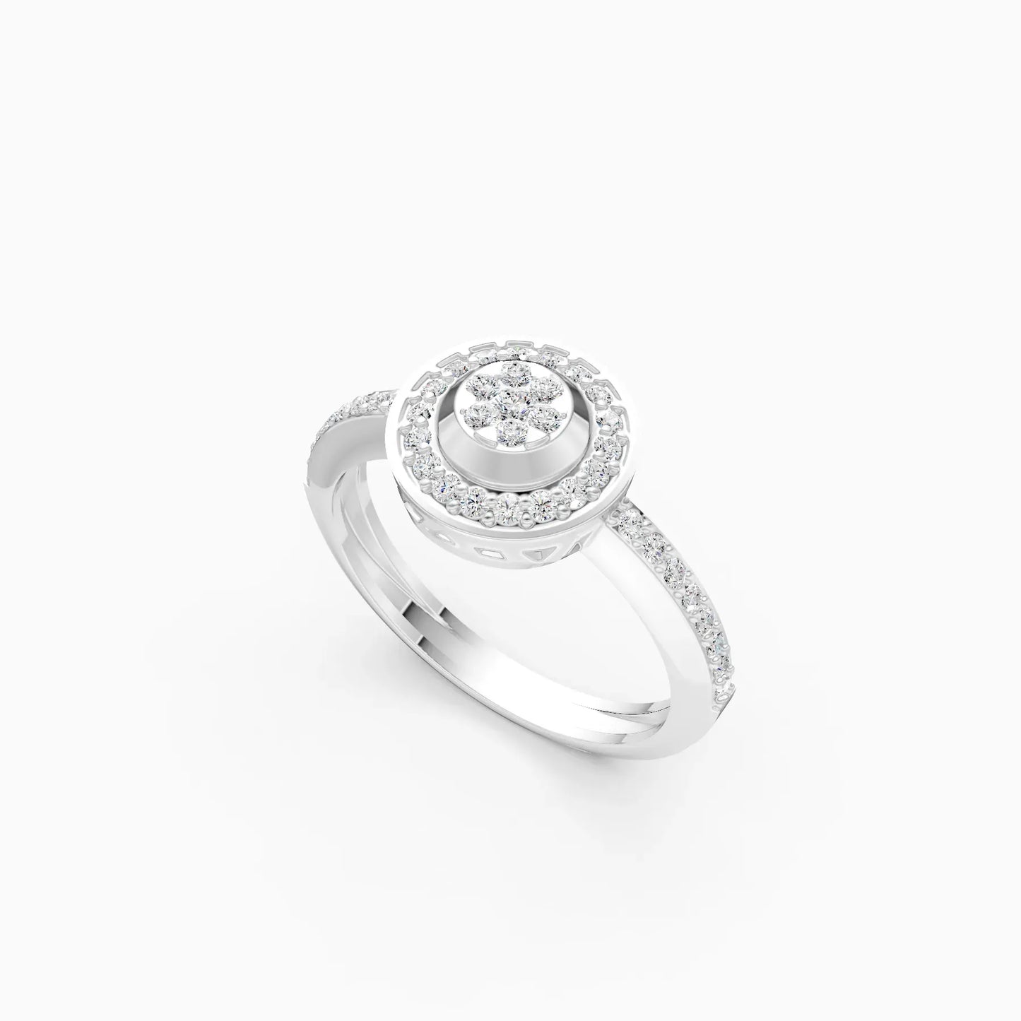 Dazzel Diamond Cluster Fancy Ring