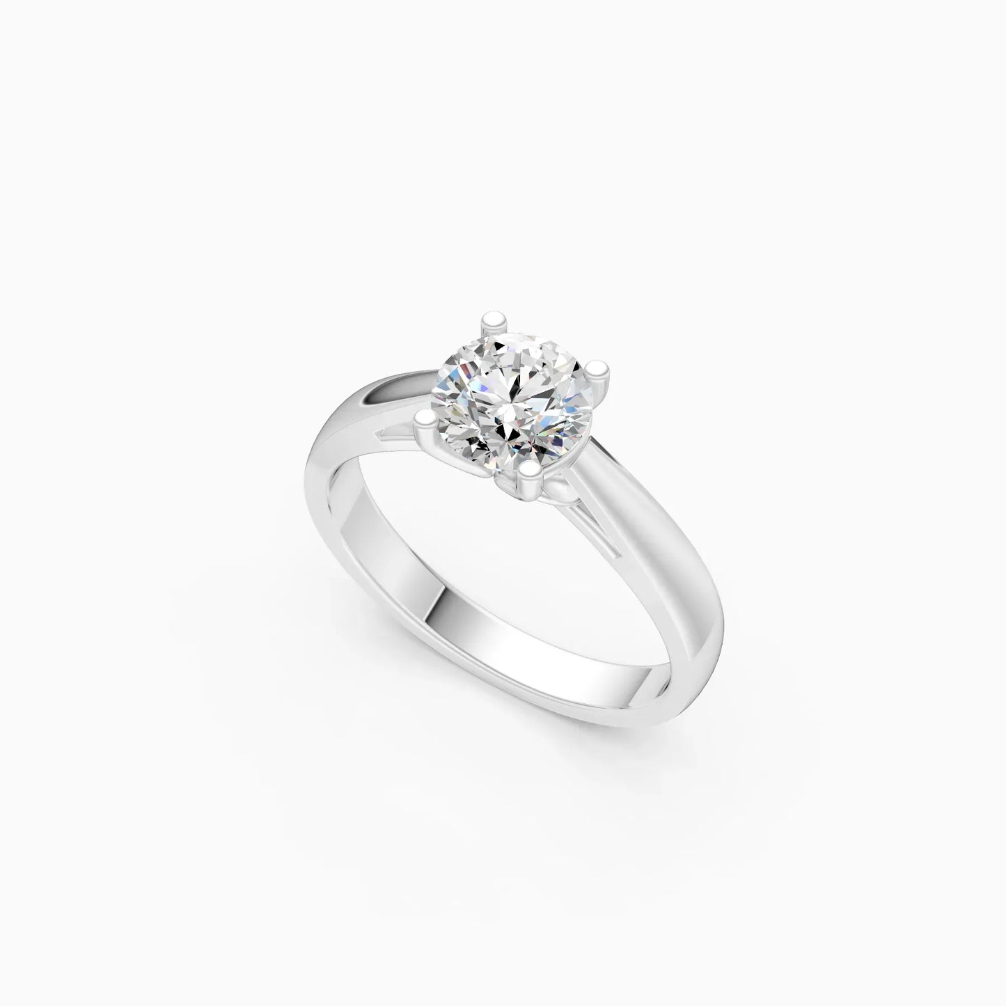 Classic Round Diamond Solitaire Engagement Ring