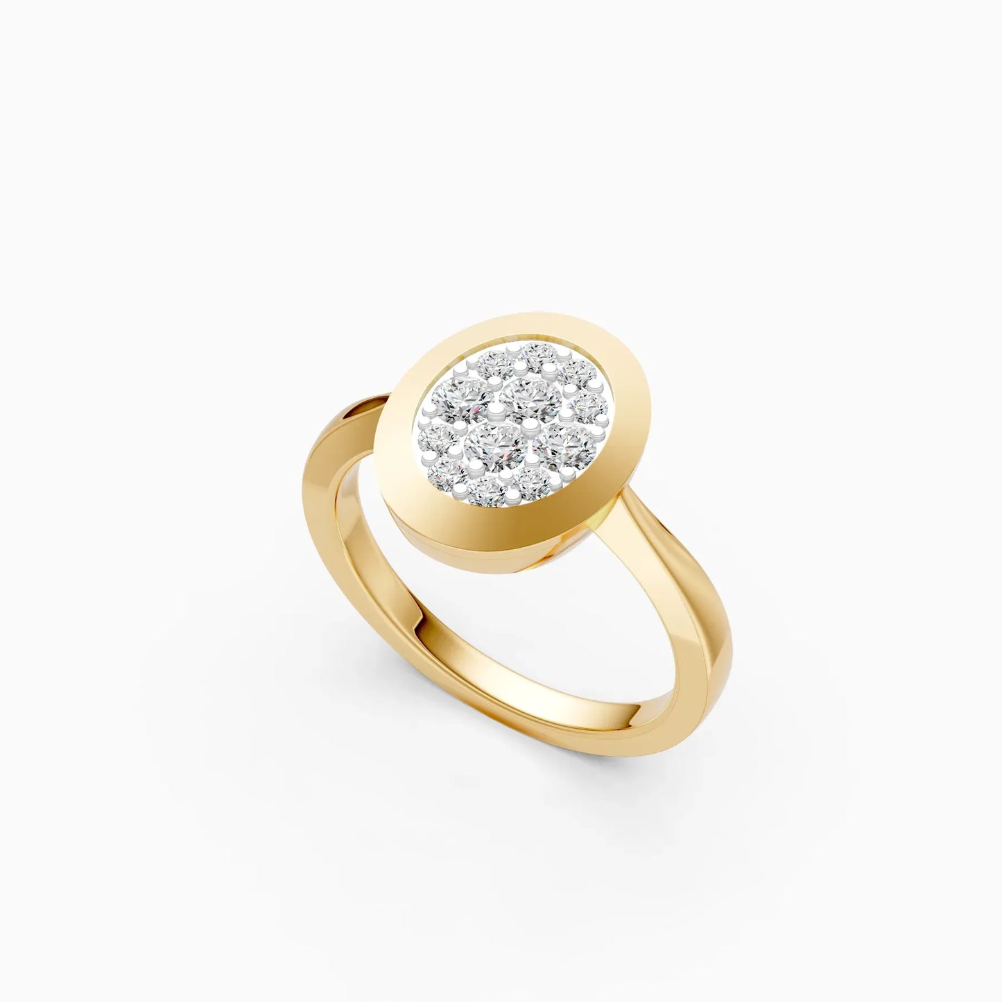 Imperia Oval Shaped Bezel Set Diamond Ring