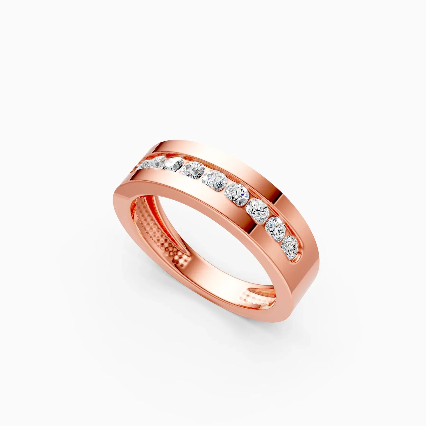 Round Channel Settings Lab Diamond Band
