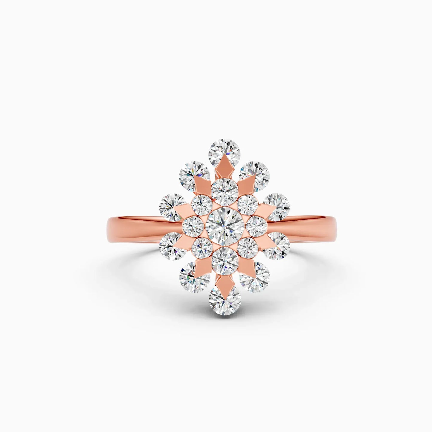 Cluster Lab Grown Diamond Engagement Ring