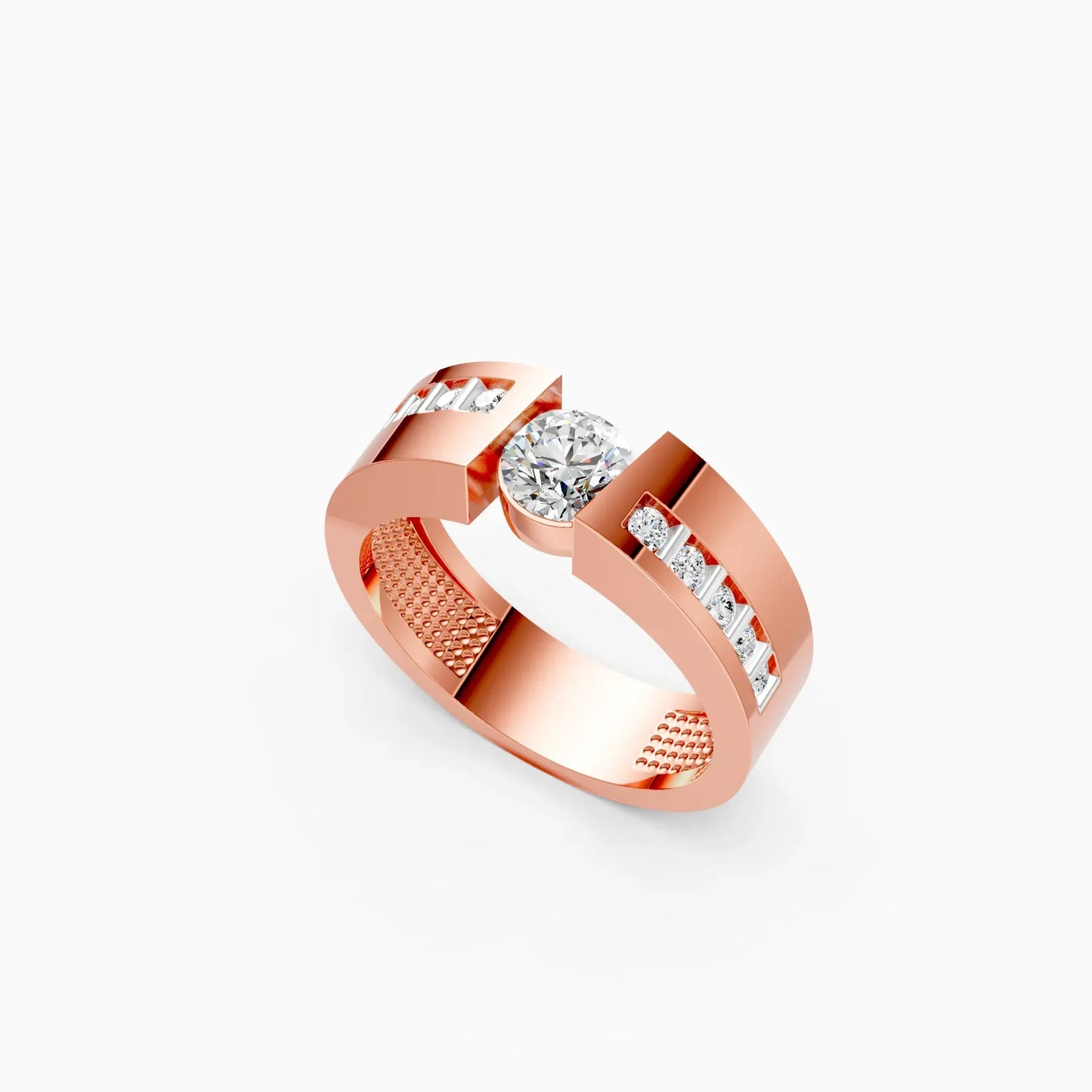 Round Solitaire Lab Diamond Couple Ring