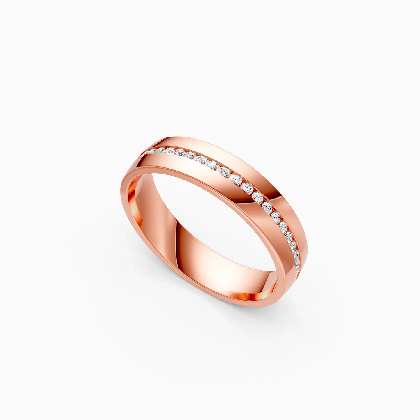 Channel Setting Lab Grown Diamond Men's Band