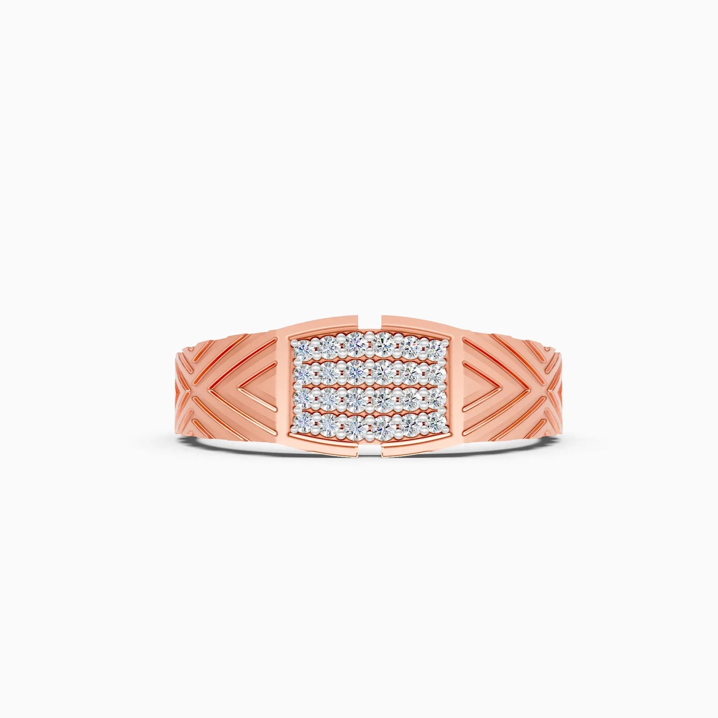 Sparkling Men's Lab Grown Diamond Ring