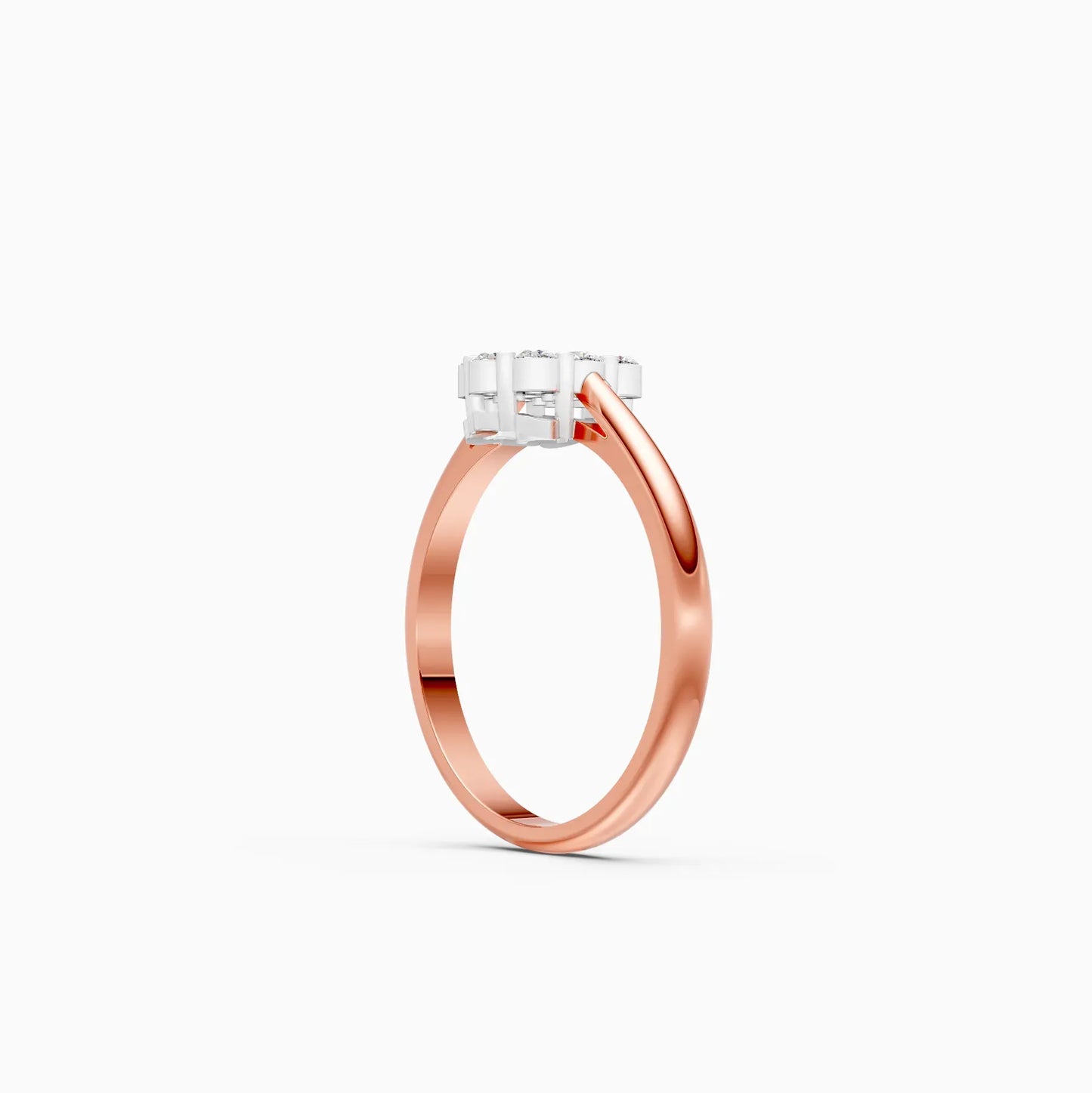 Lab Grown Diamond Cluster Oval Shaped Ring