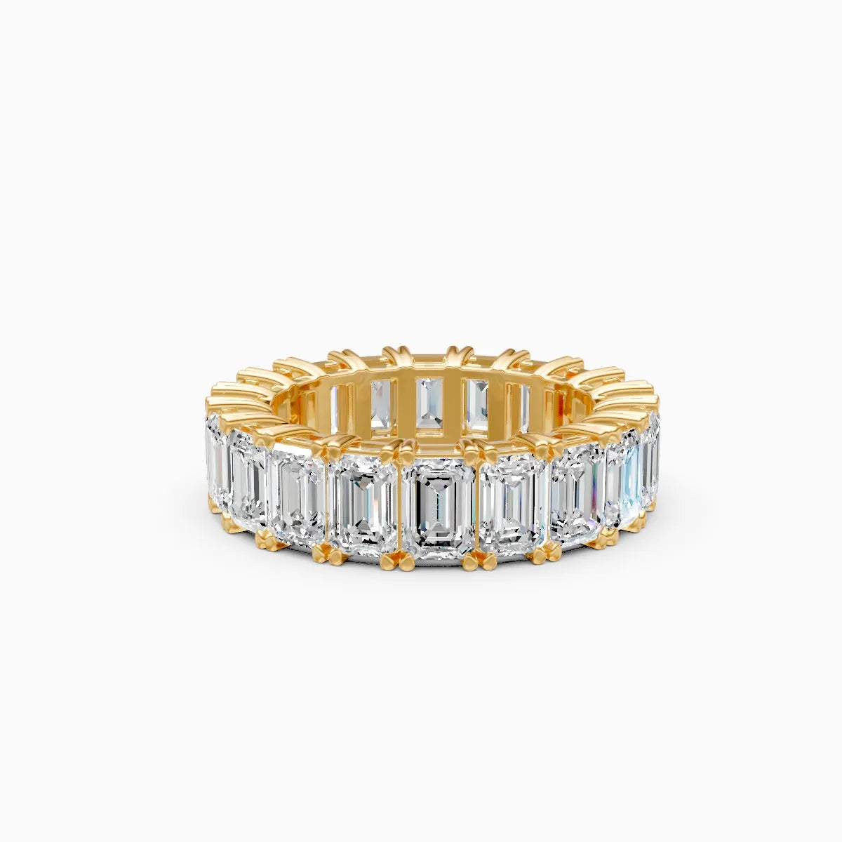 Refined Emerald Cut Eternity Lab Grown Diamond Band