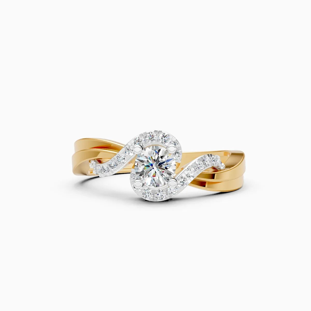 Modern Enchanted Twist Diamond Ring