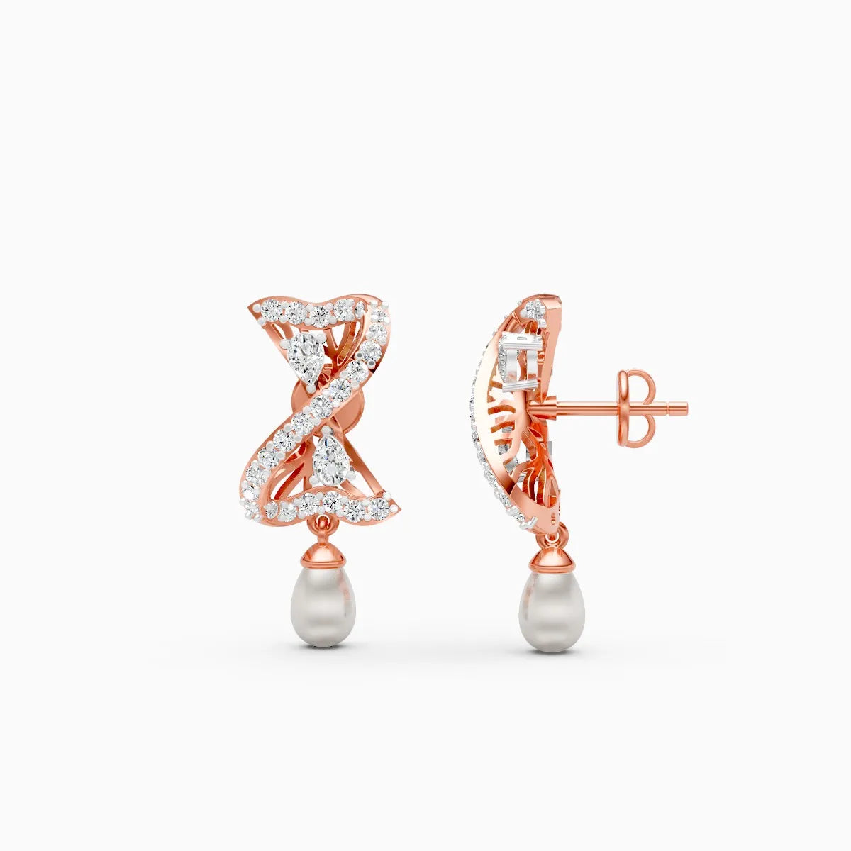 Elegant Twist Lab Grown Diamond Earrings
