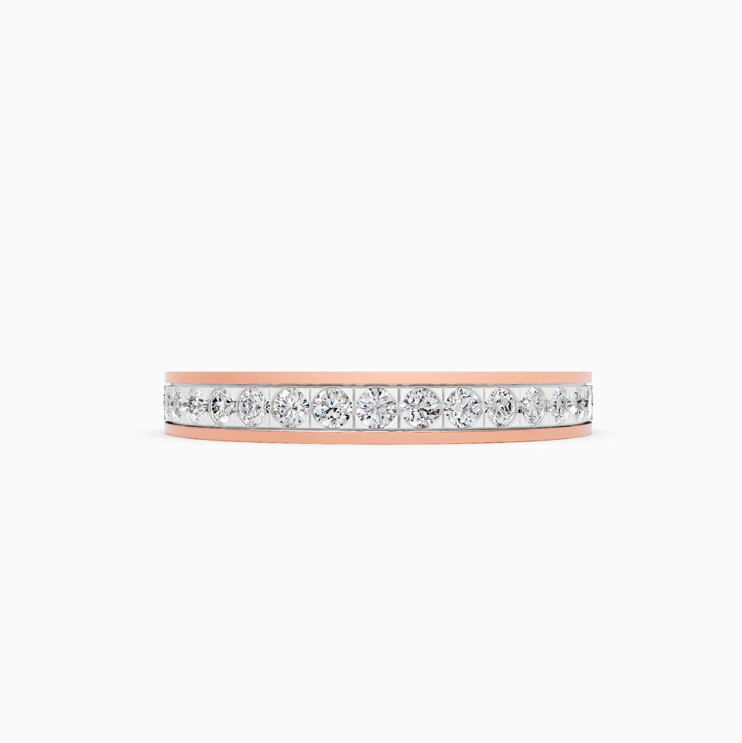 Round Full Eternity Diamond wedding Band