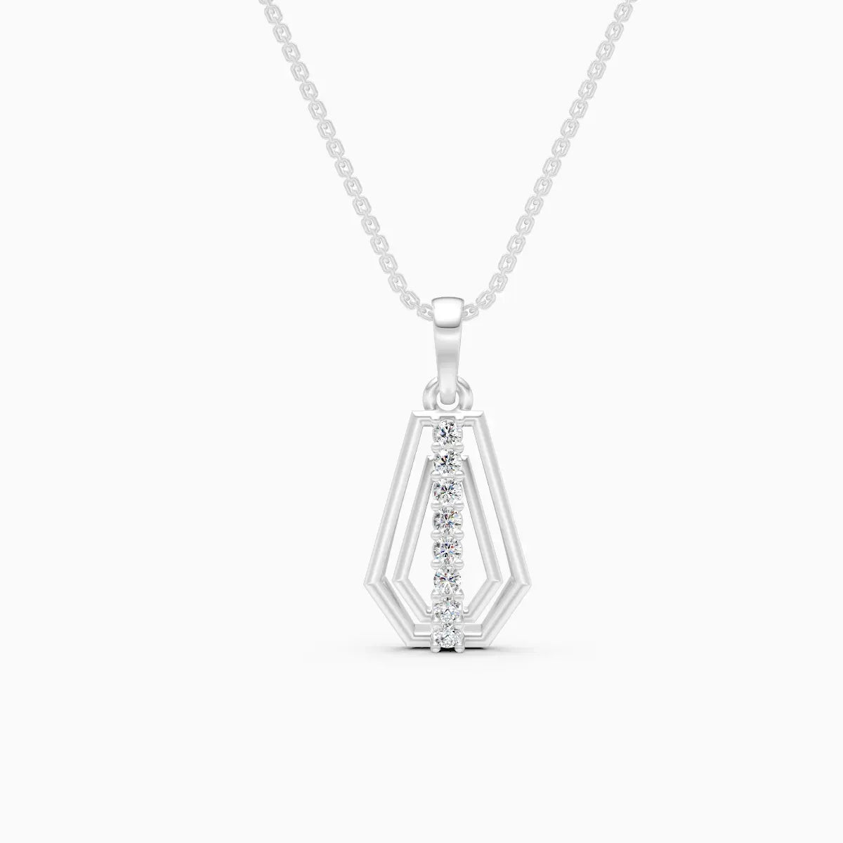 Sculpted Prism Diamond Pendant