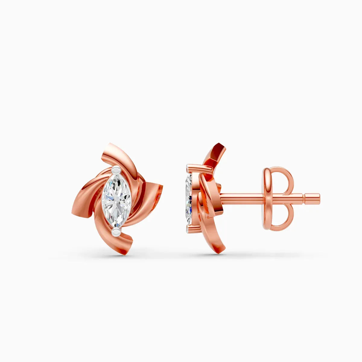 Marquise Swirl Studs