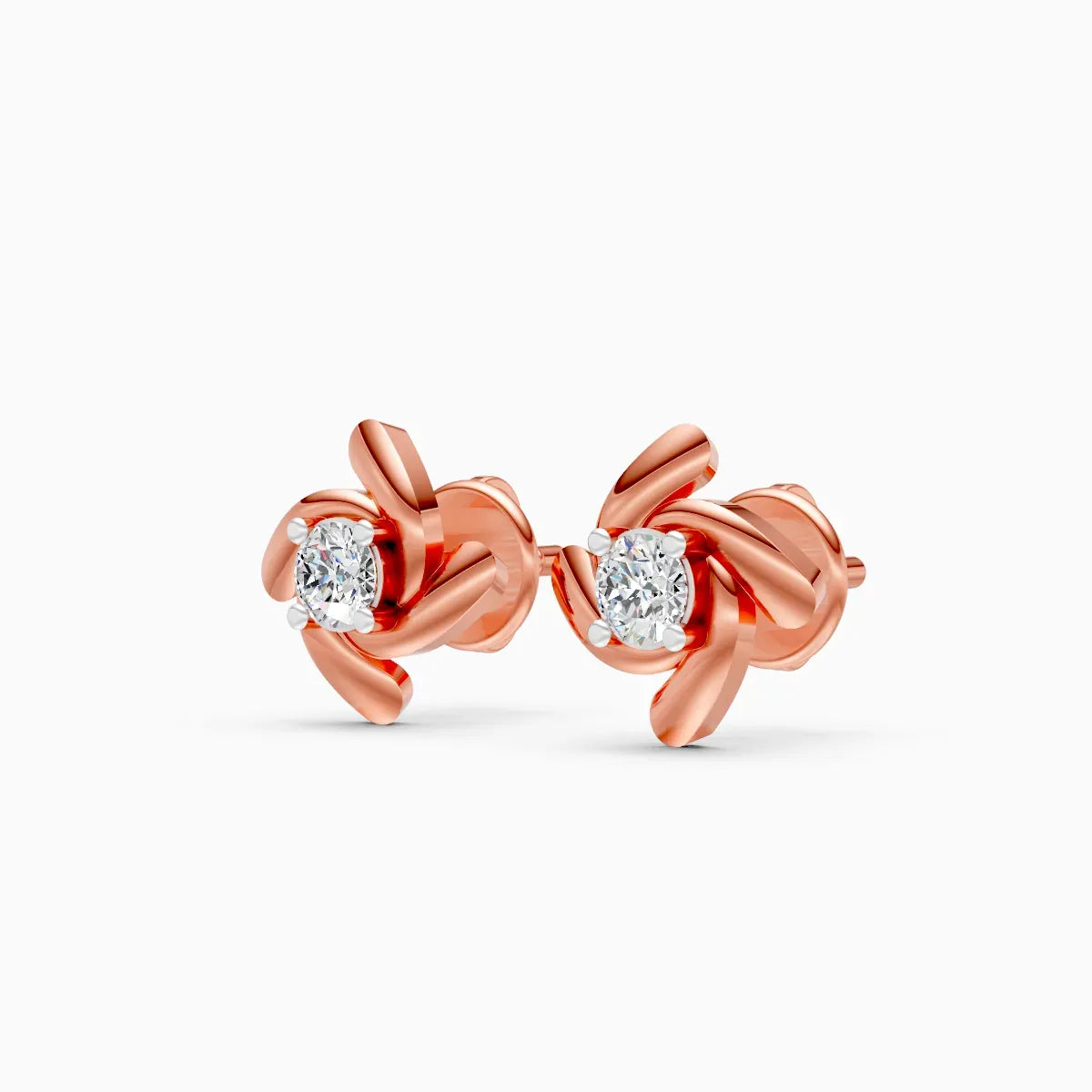 Round Rose Swirl Studs