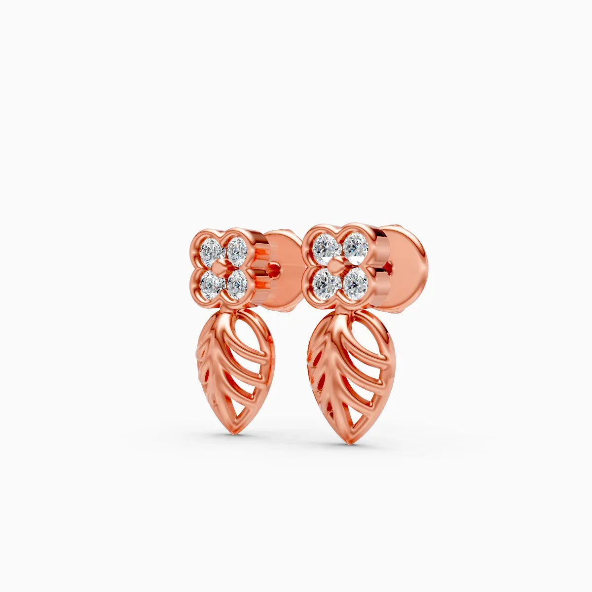 Floral Leaf Drop Studs