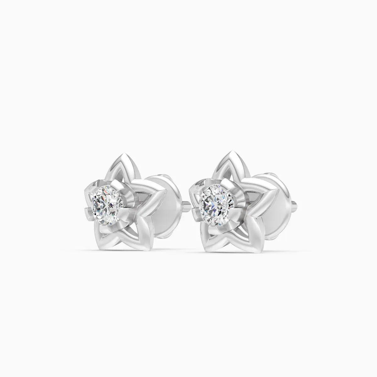 Star Motif Diamond Studs