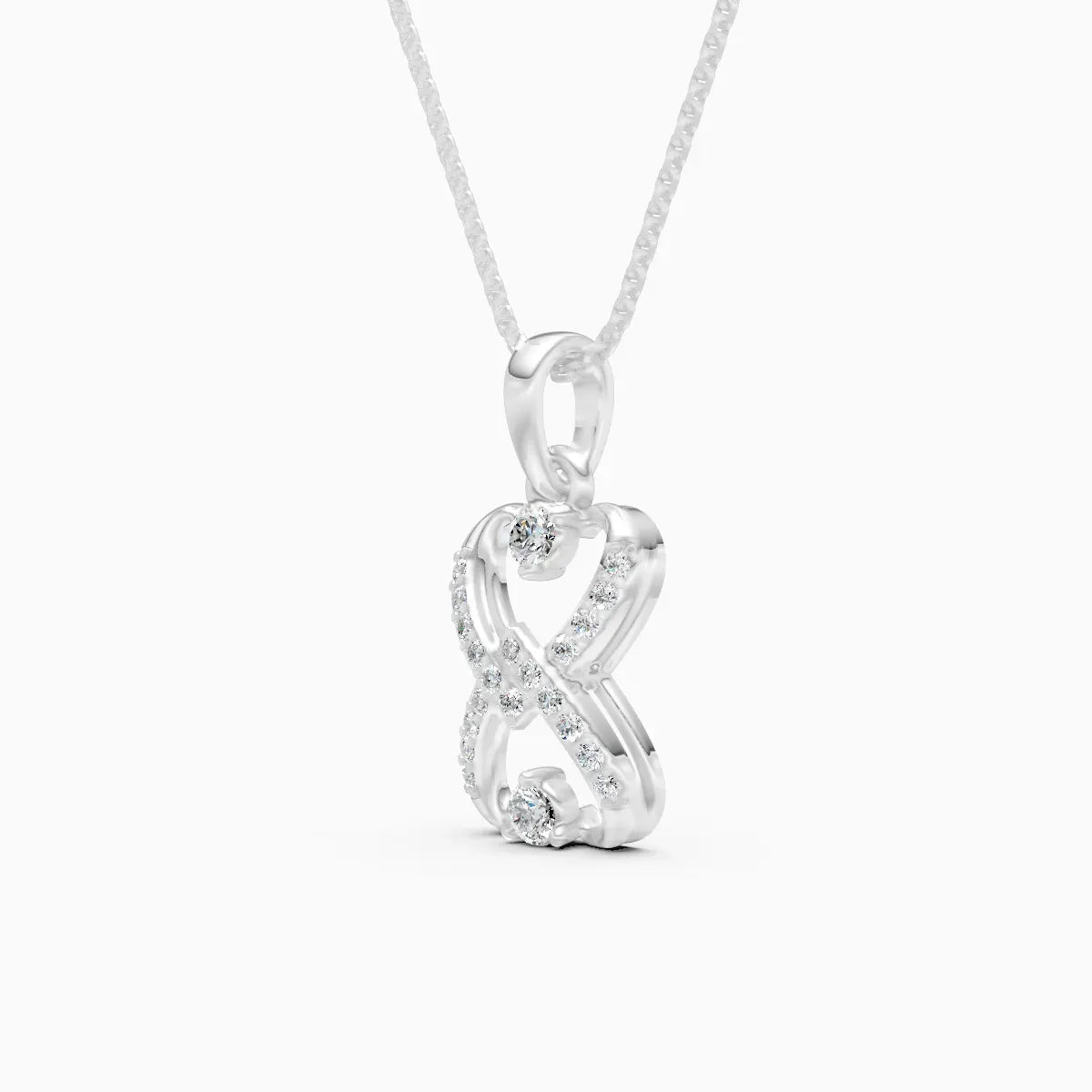 Infinity Heart Diamond Pendant