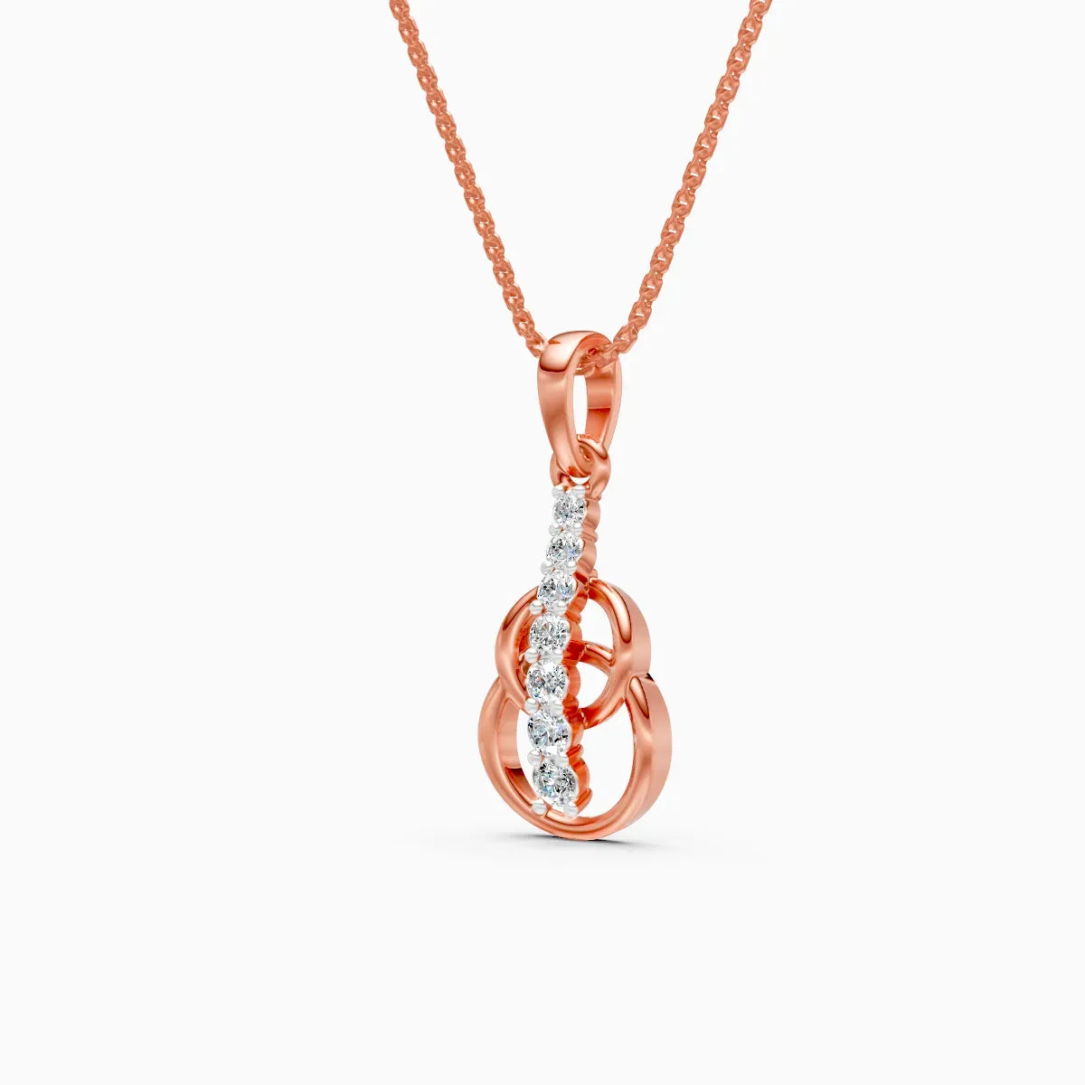 Interlinked Circle Diamond Pendant