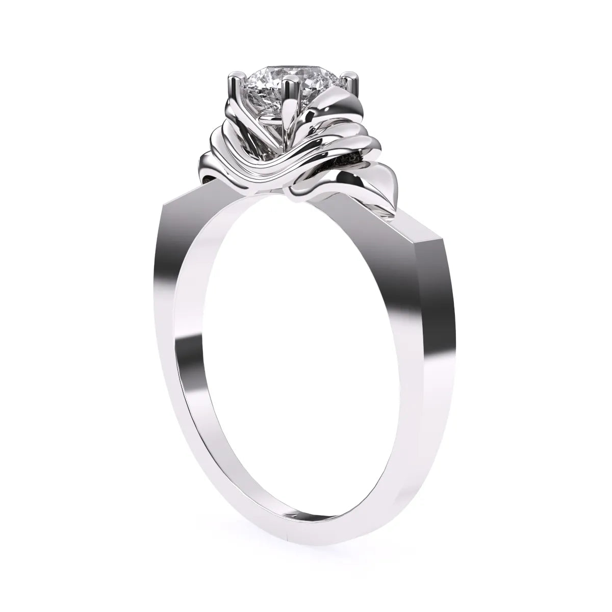 Glamorous Round Diamond Solitaire Ring