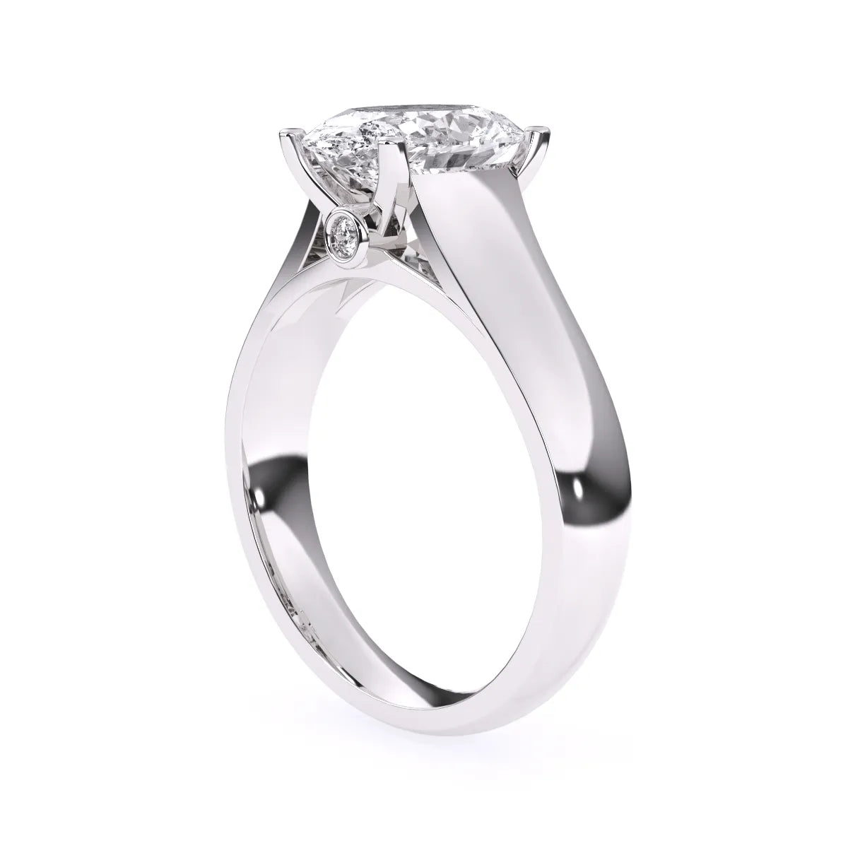 Classic Lab Grown Oval Cut Solitaire Ring
