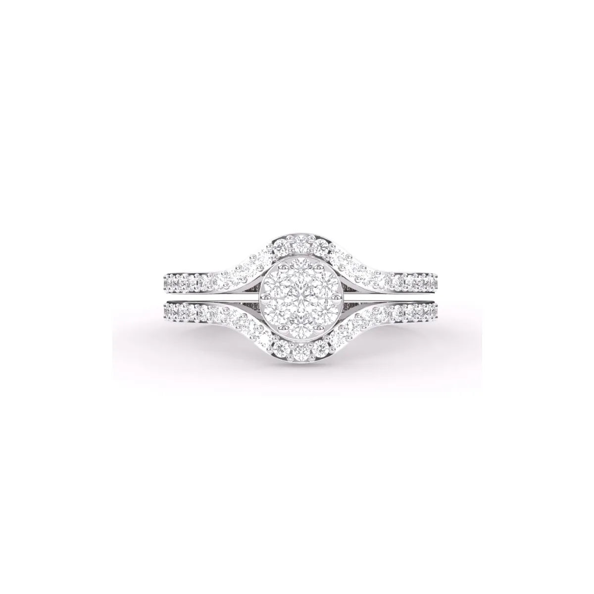 Vintage Double Raw Lab Grown Diamond Ring