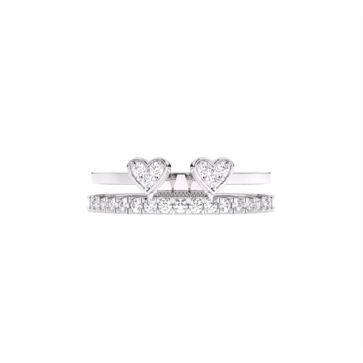 Round Heart Lab Grown Diamond Engagement Ring