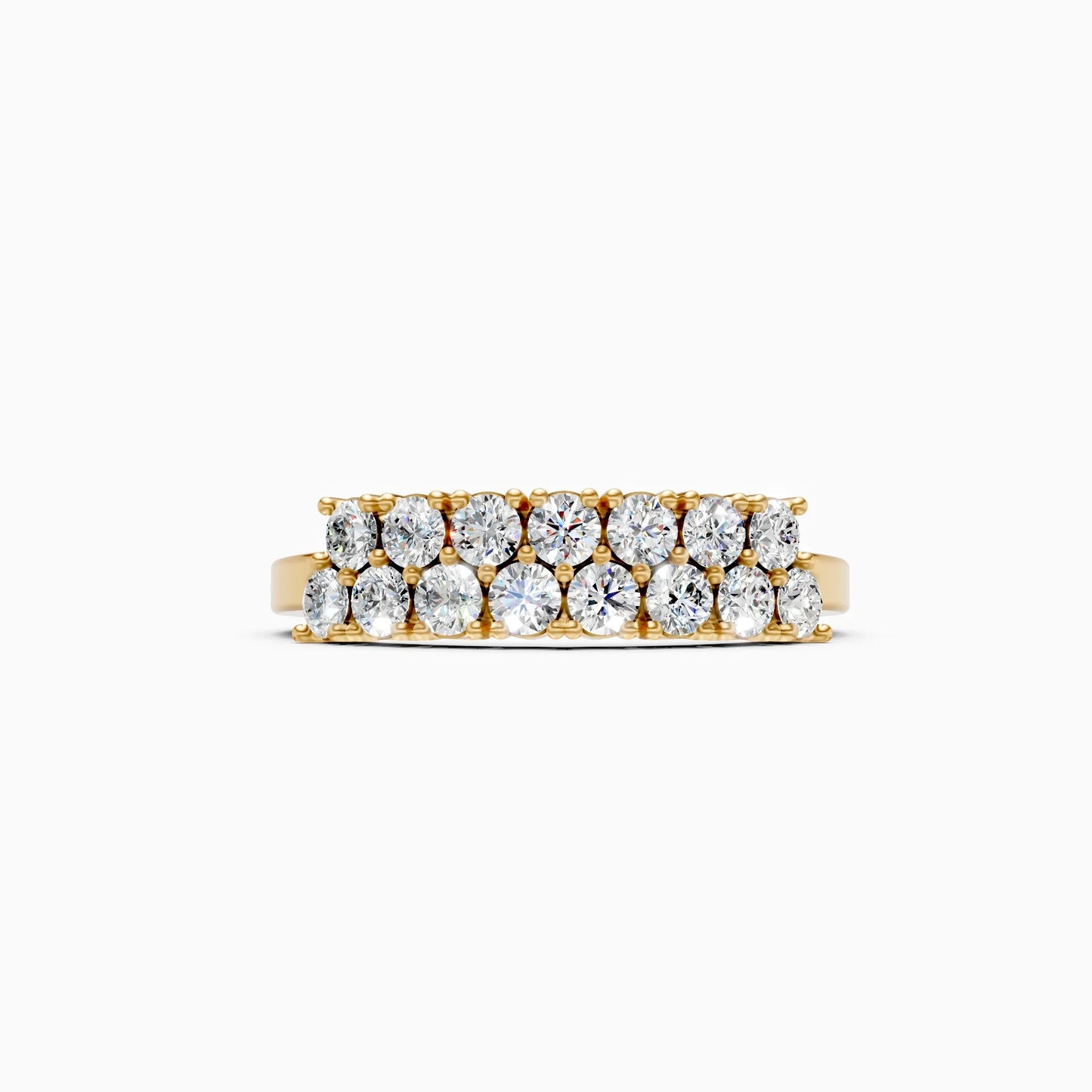 Two Row Lab Grown Diamond Anniversary Ring