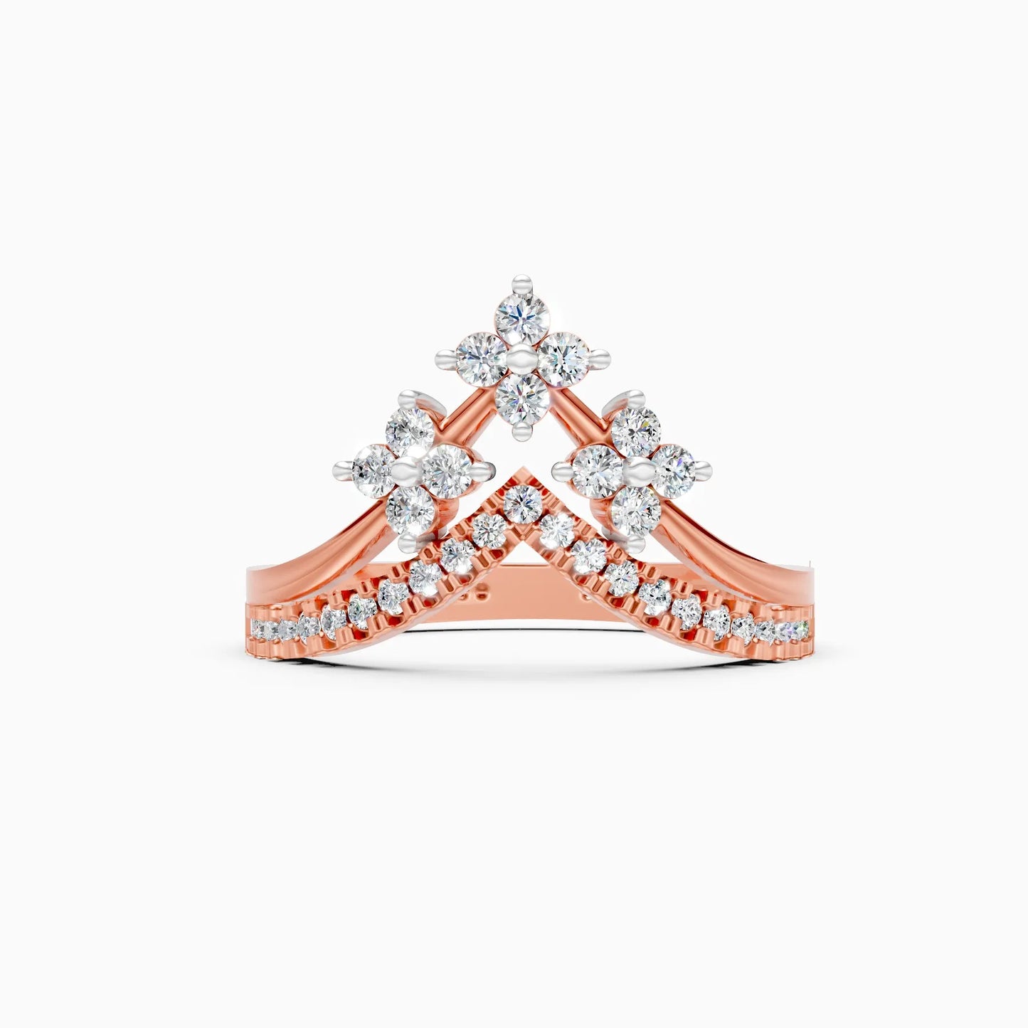 Tiara Lab Grown Diamond Crown Statement Ring