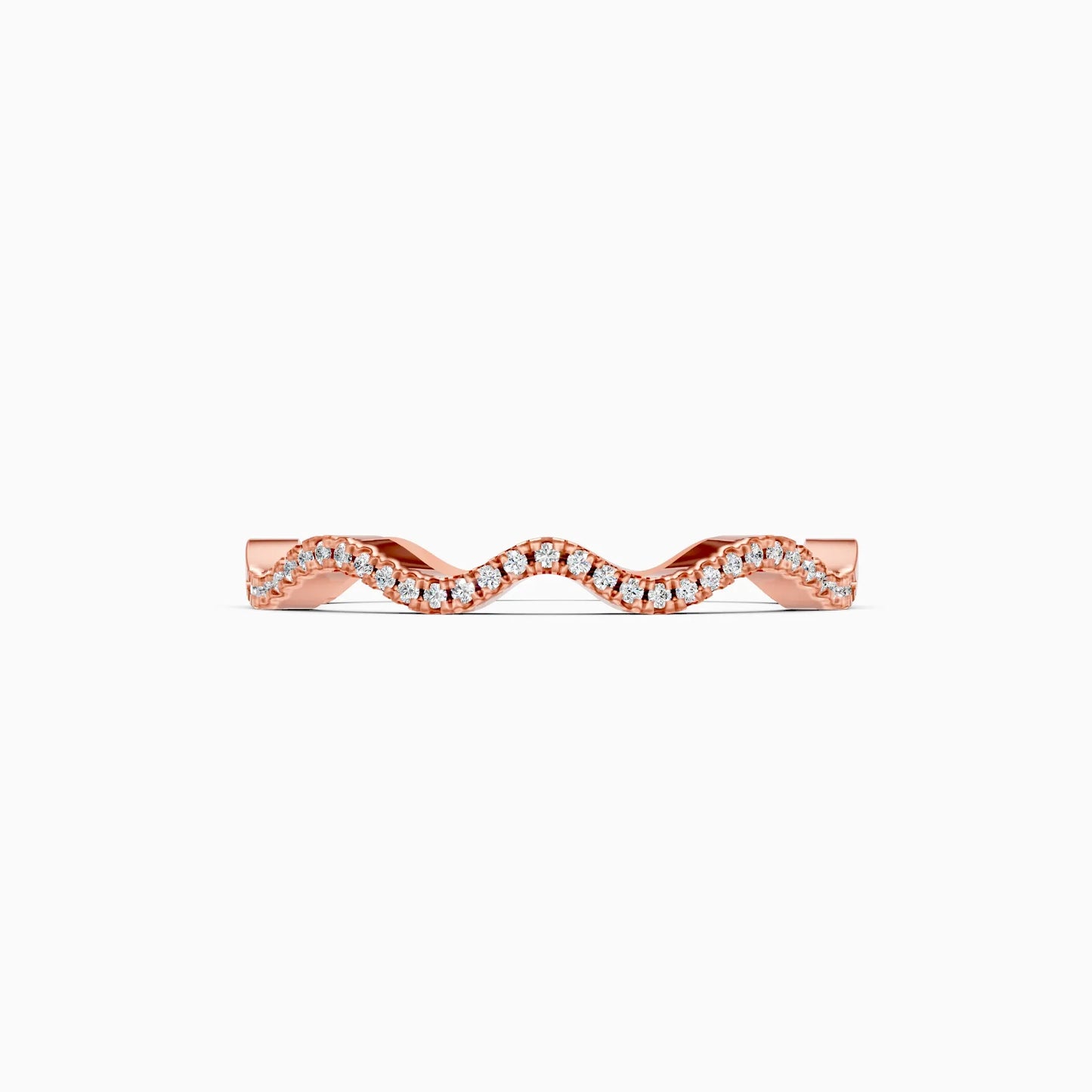 Lavish Wave Diamond Eternity Wedding Band