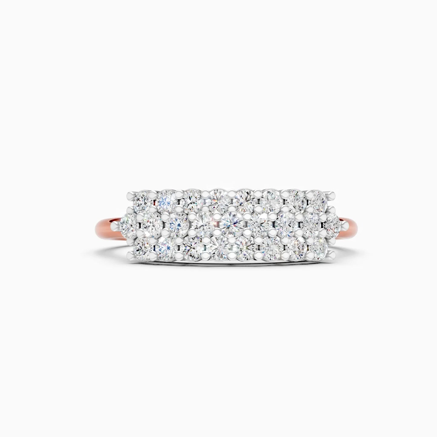 Delicate Double Row Lab Grown Diamond Ring