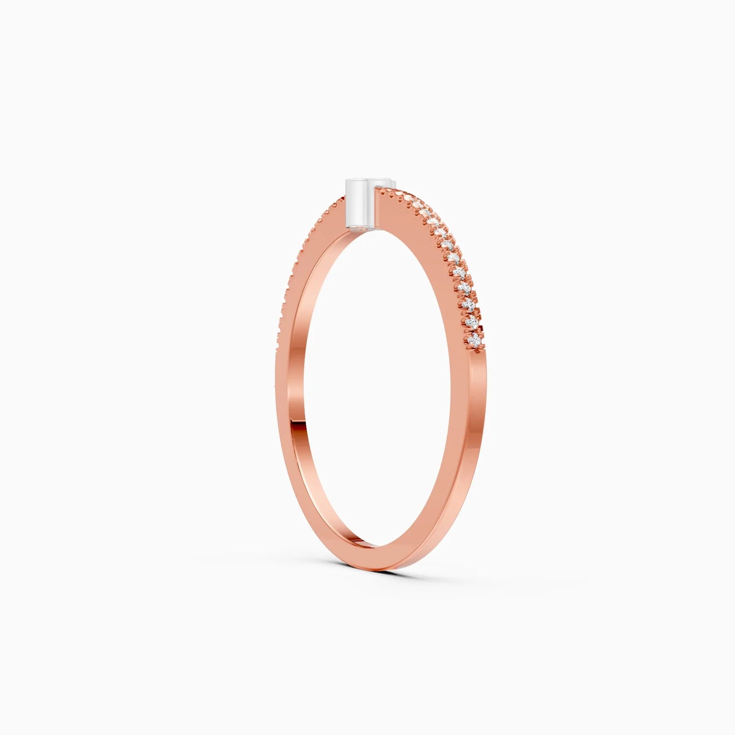 Gorgeous Two Tone Lab Grown Ring