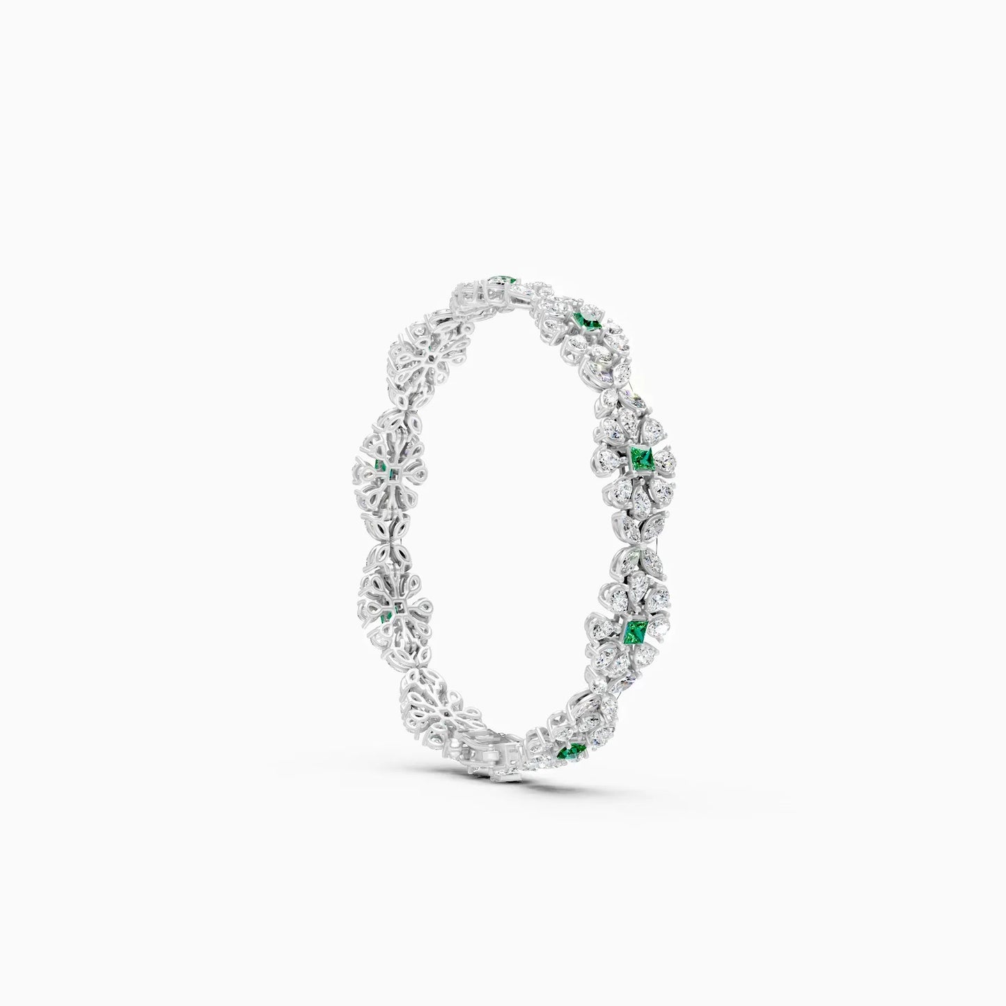 Luxury Floral Cluster Lab Grown Diamond Bracelet