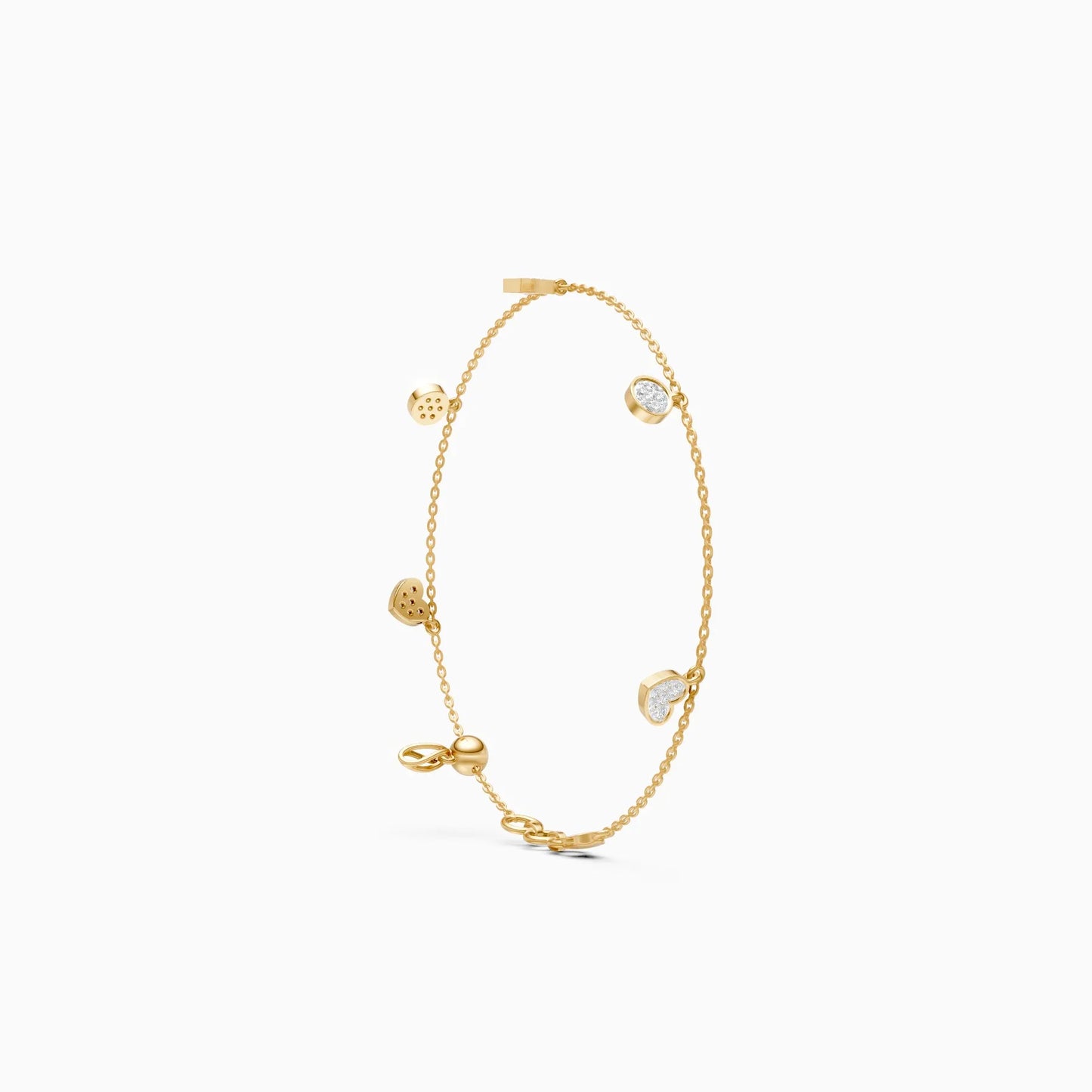 Minimal Lab Grown Diamond Charm Bracelet