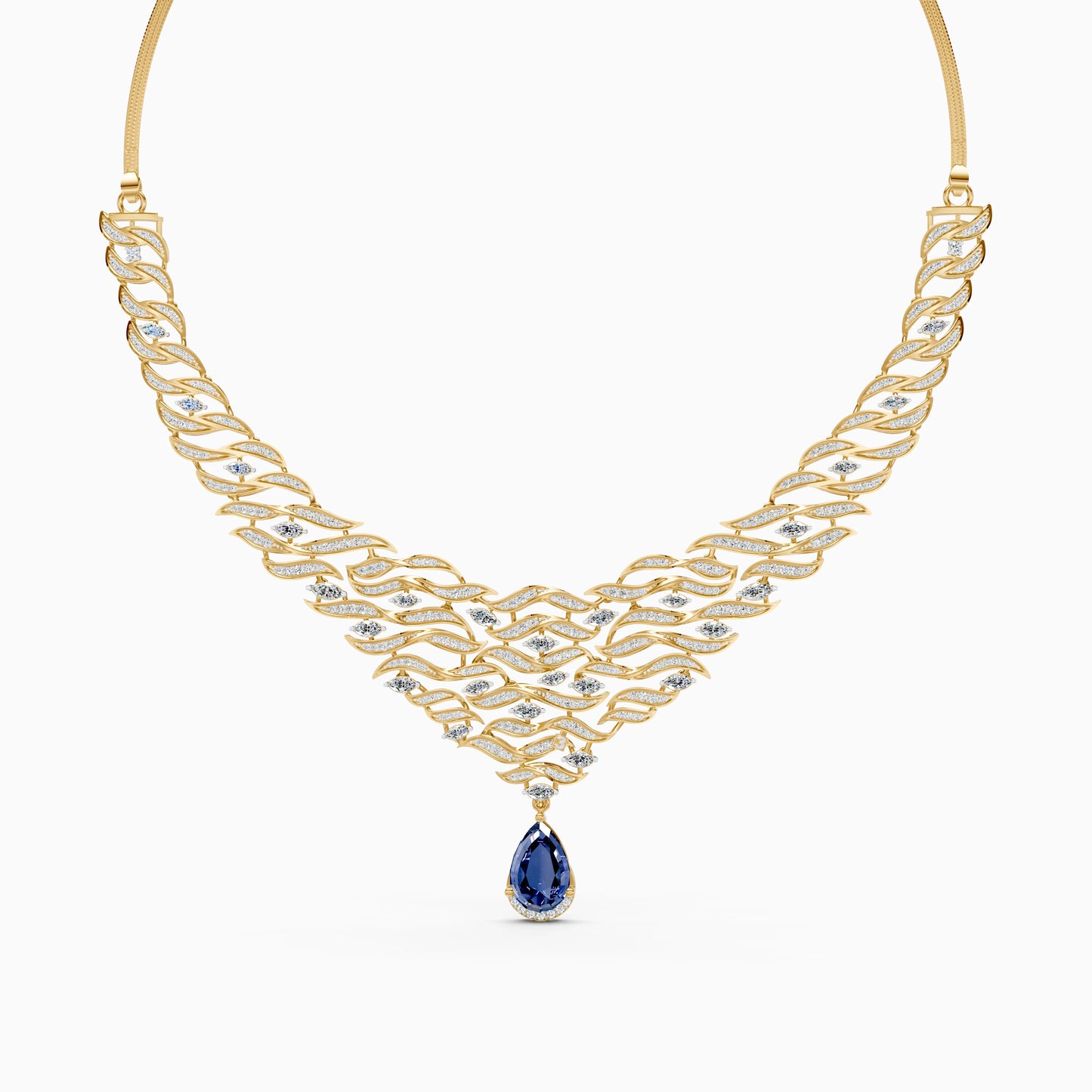 Ocean Embrace Lab Grown Diamond Necklace