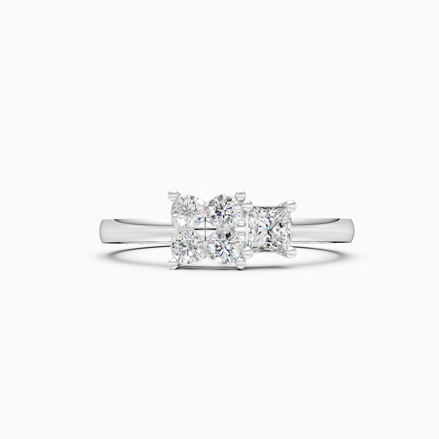 Floral Charm Lab Grown Diamond Ring