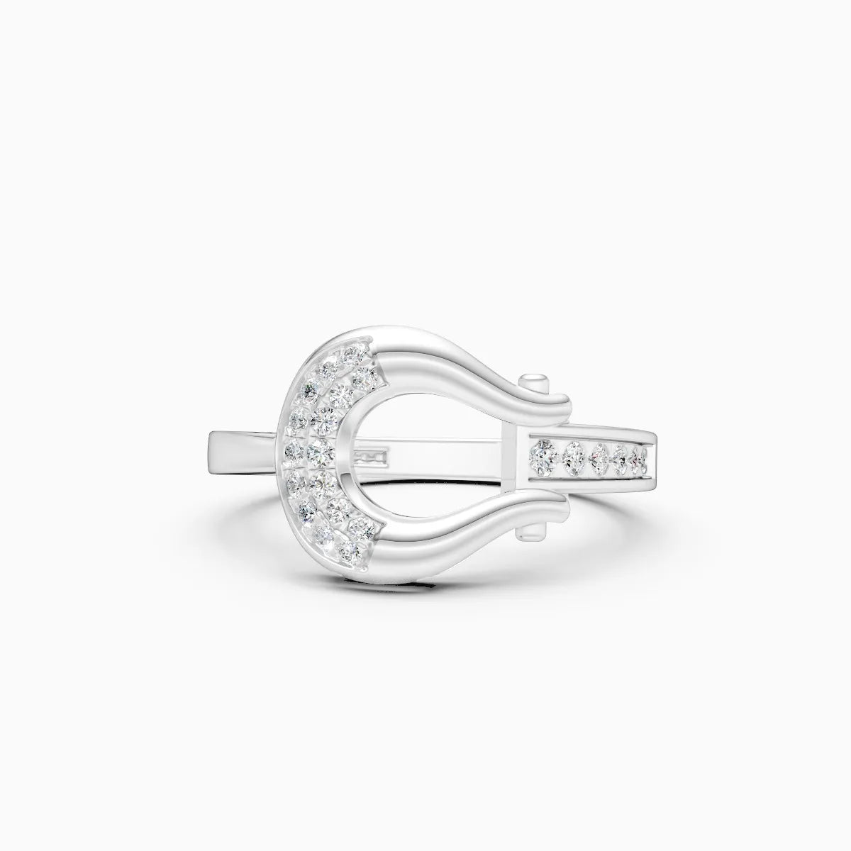 Split Shank Round Diamond Ladies Ring