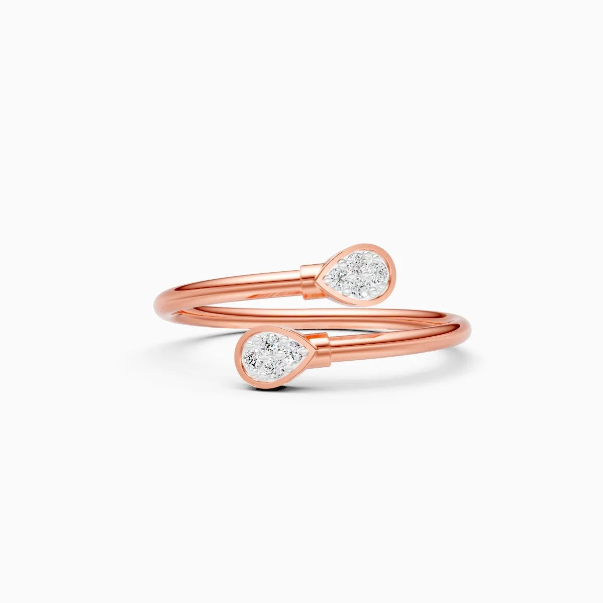 Twin Dewdrop Diamond Ring