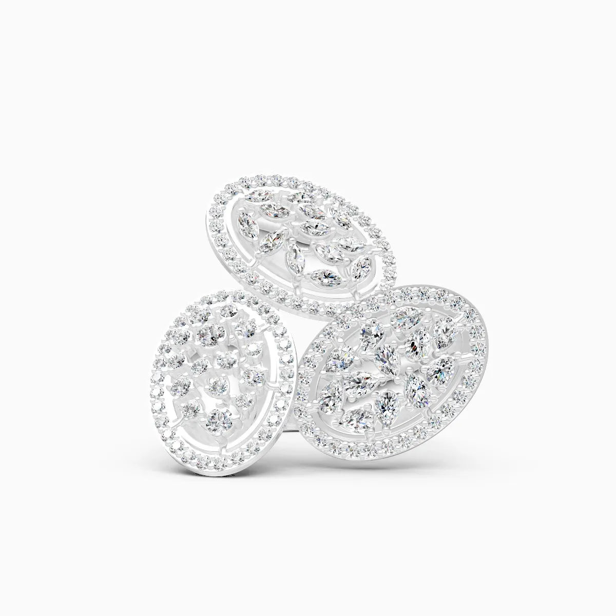 Oval Style Art Deco Cocktail Ring