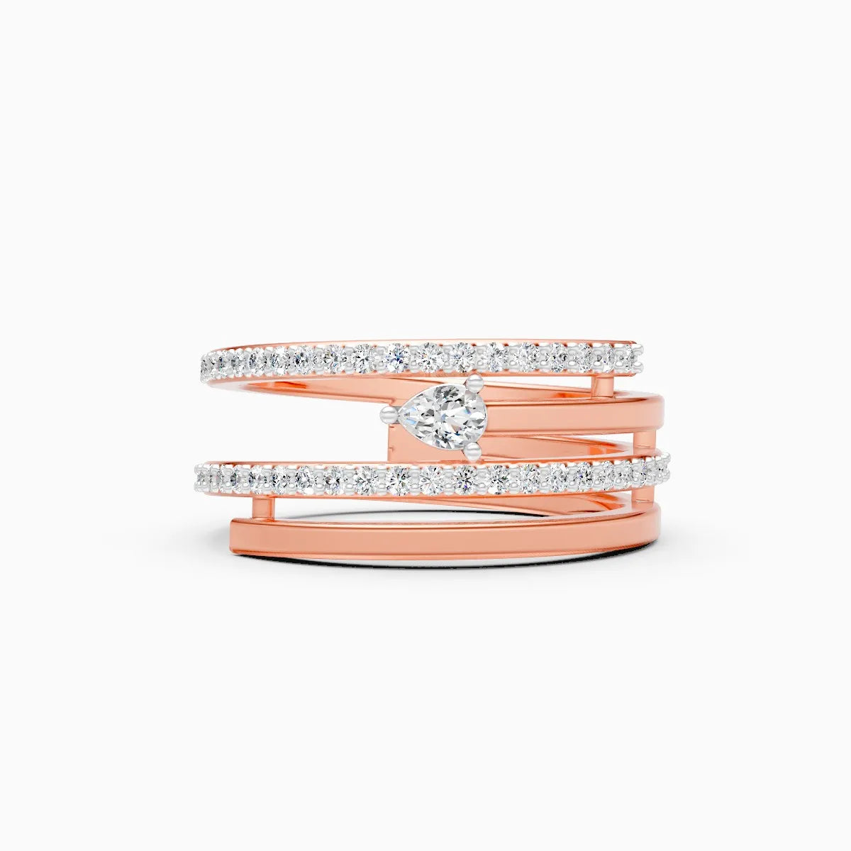 Four Line Lab Grown Diamond Classy Ring