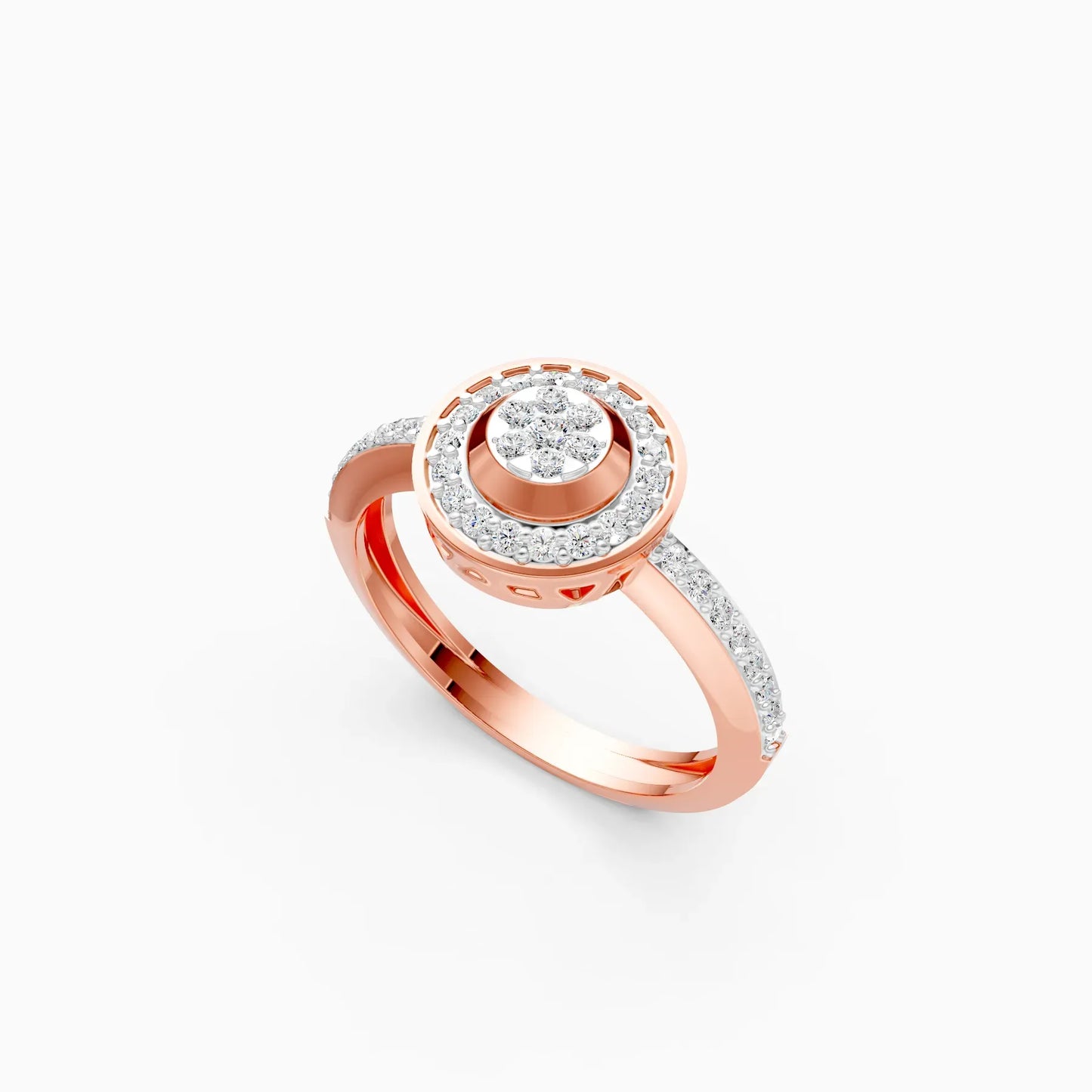 Dazzel Diamond Cluster Fancy Ring
