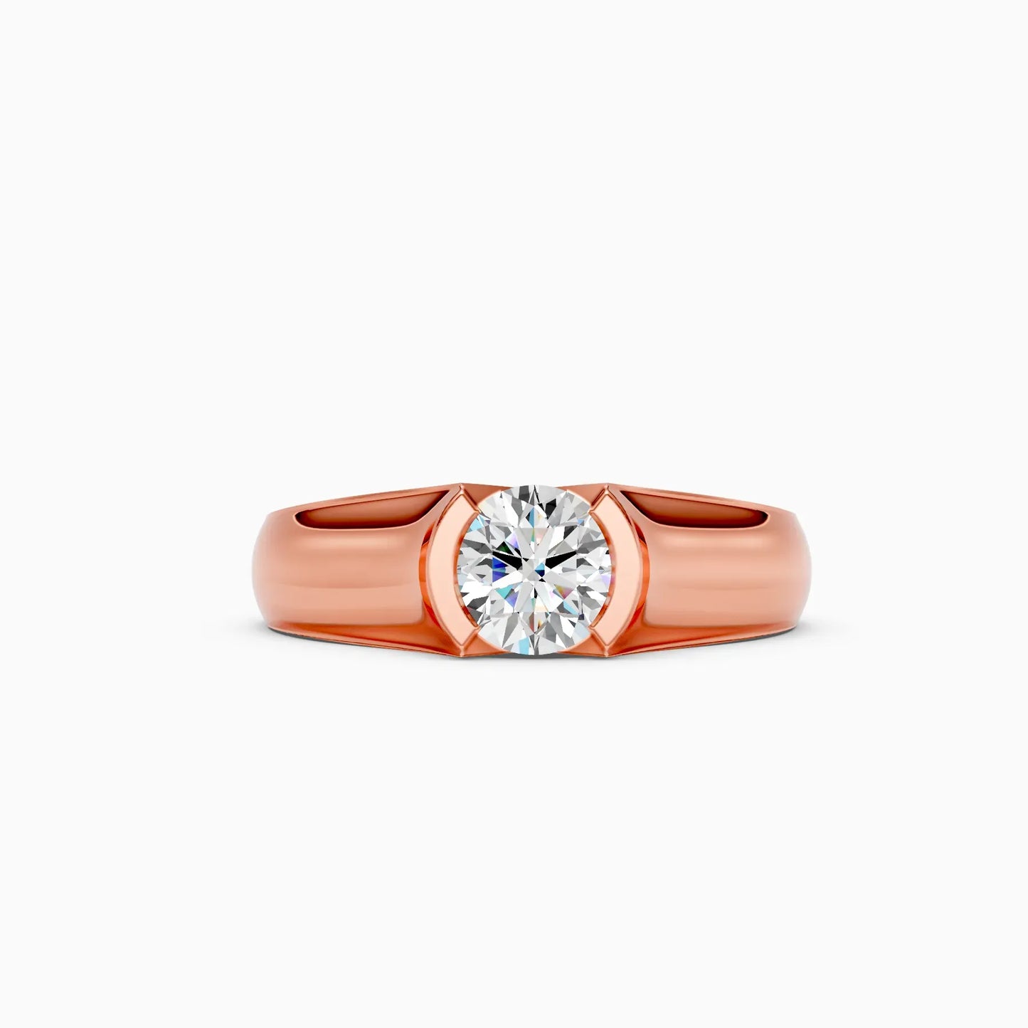 Tension Setting Round Diamond Solitaire Ring