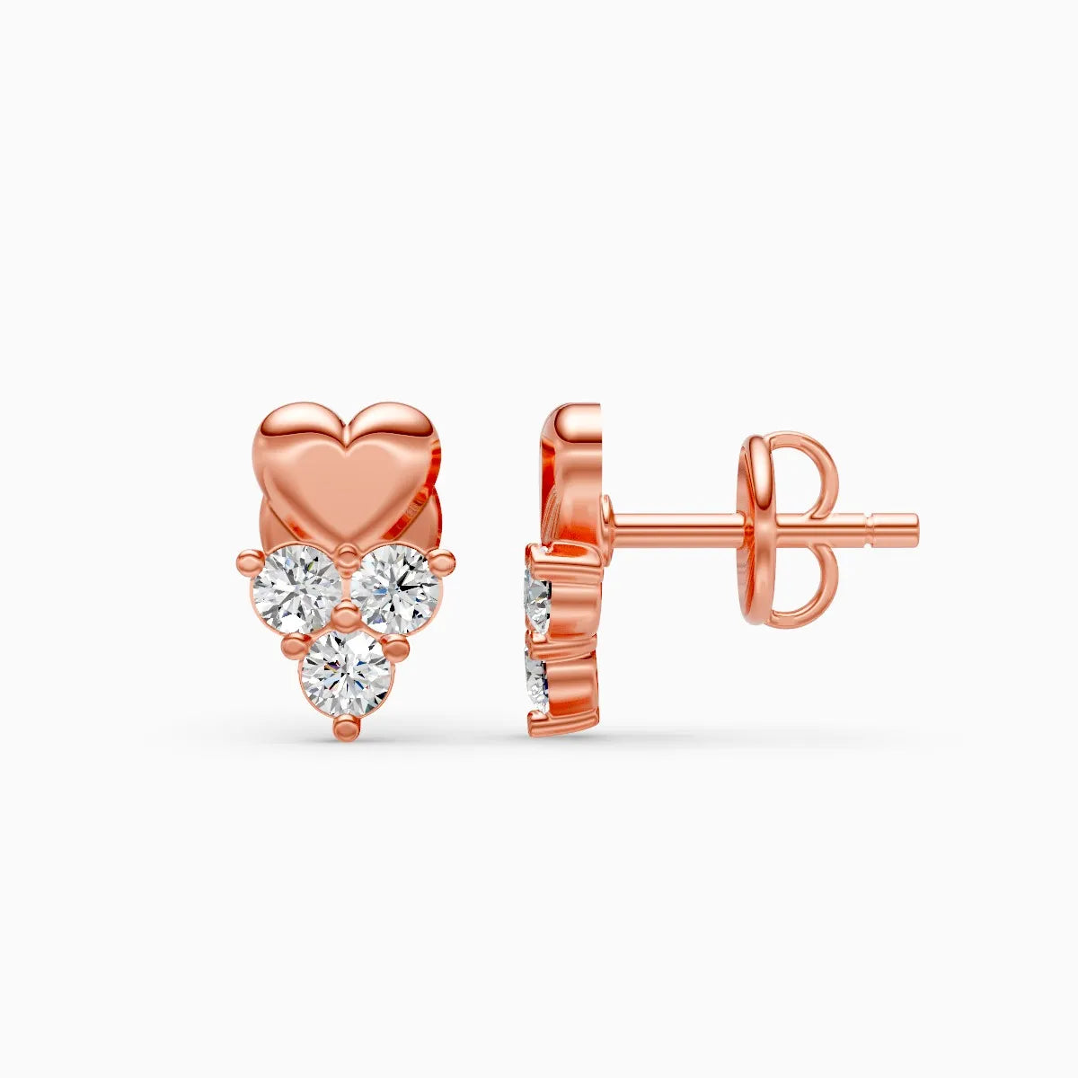 Heart Cluster Studs