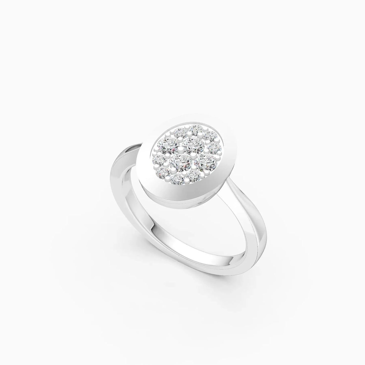 Imperia Oval Shaped Bezel Set Diamond Ring
