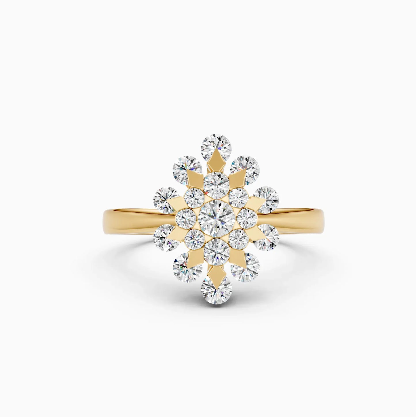 Cluster Lab Grown Diamond Engagement Ring