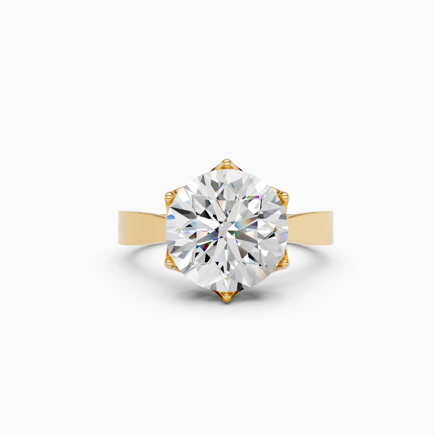 Six Prongs Solitaire Diamond Ring