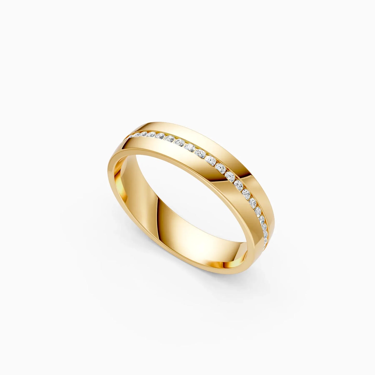 Channel Setting Lab Grown Diamond Men's Band