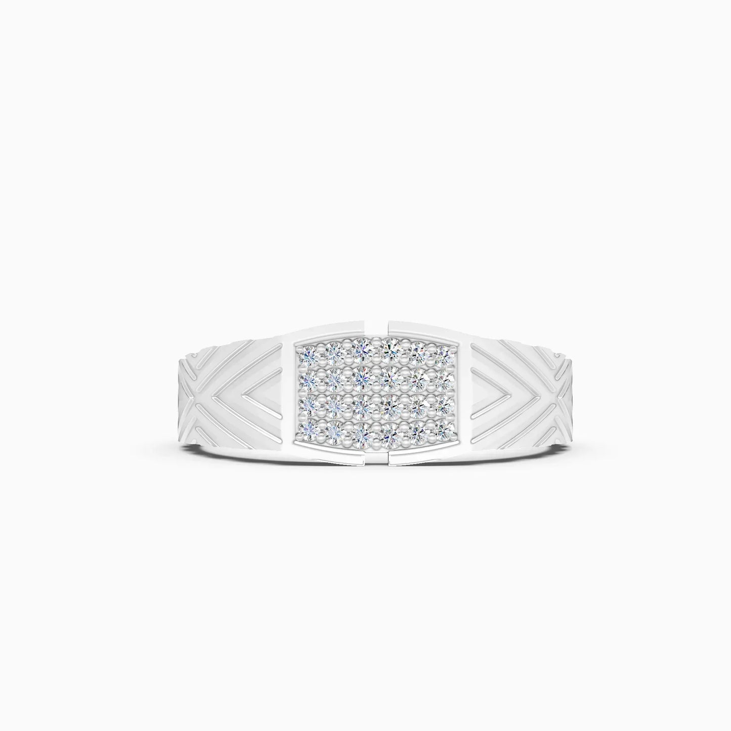 Sparkling Men's Lab Grown Diamond Ring