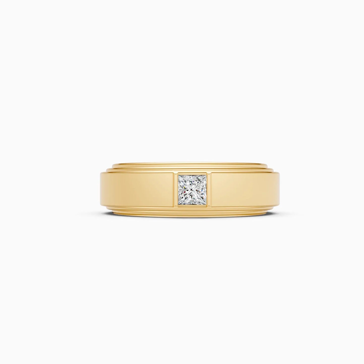 Princess Cut Lab Grown Diamond Men's Ring