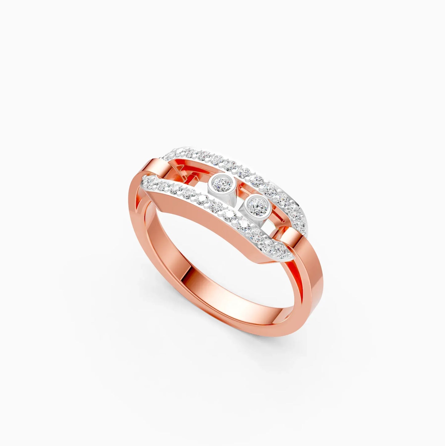 Lab Grown Diamond Open Hexagon Fancy Girls Ring
