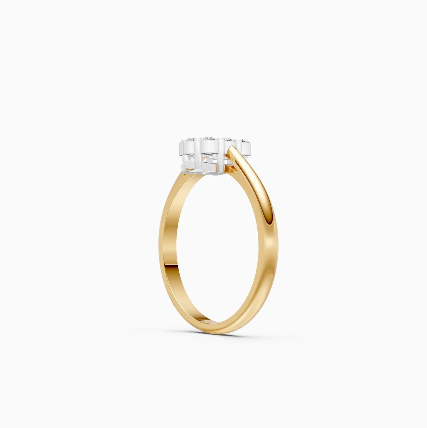 Lab Grown Diamond Cluster Oval Shaped Ring