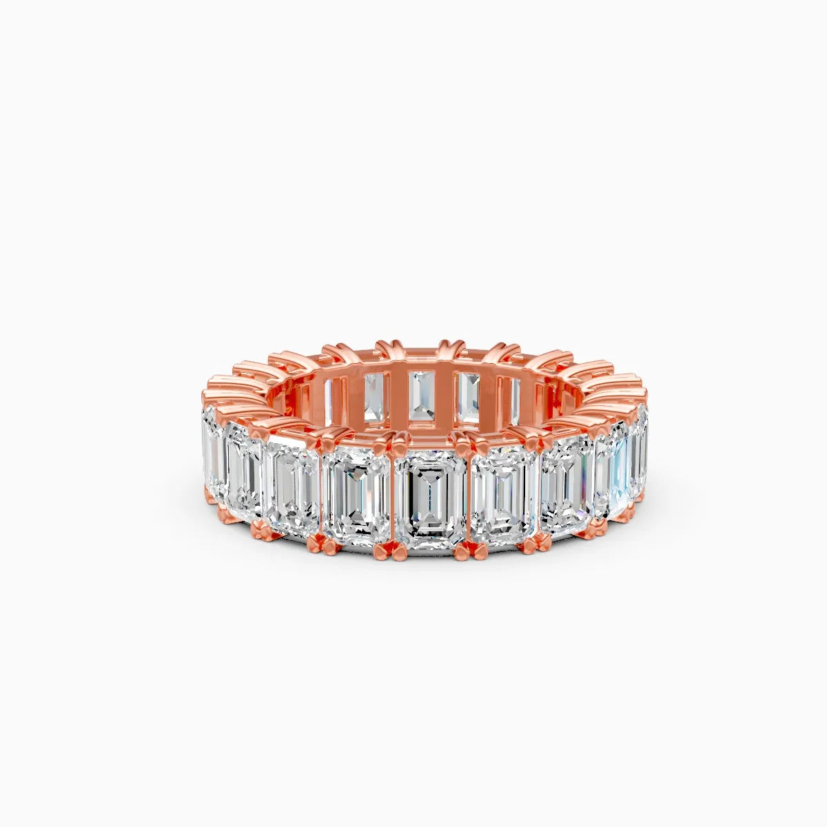 Refined Emerald Cut Eternity Lab Grown Diamond Band